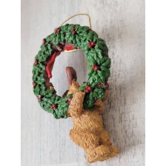 Rudolph reindeer wreath bow ornament Xmas decor - Picture 4 of 4